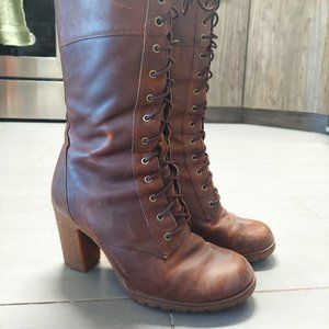 Timberland Glancy 10" Lace-Up Boot Leather Size 10